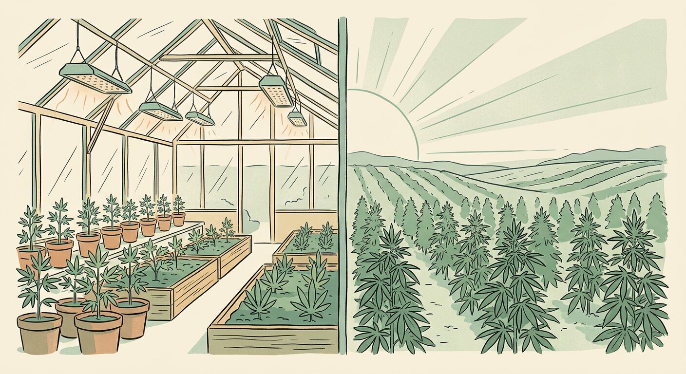 Indoor vs. Outdoor Cannabis: The Quality Difference — Grams Brooklyn guide